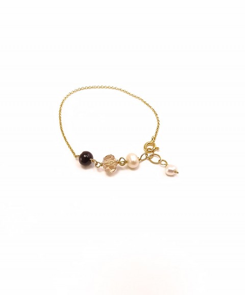 Chain bracelet with gemstones