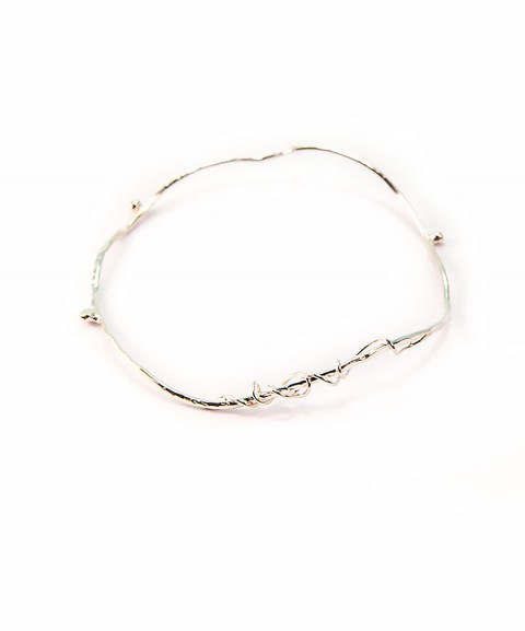 Bangle bracelet with wire...