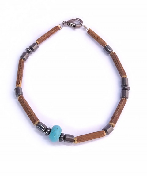 Bracelet with wood and...
