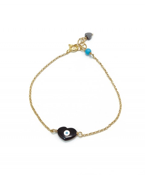 Chain bracelet with heart