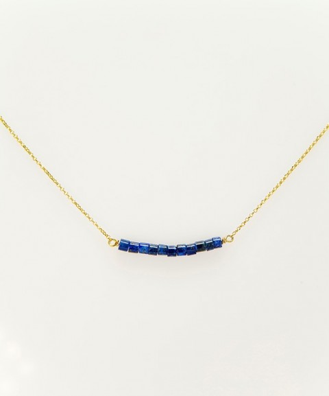 Necklace with lapis roundels