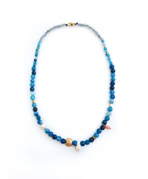 Necklace with blue stones...