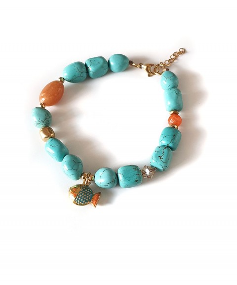 Turquoise bracelet with...