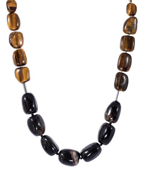 Chunky necklace with onyx...